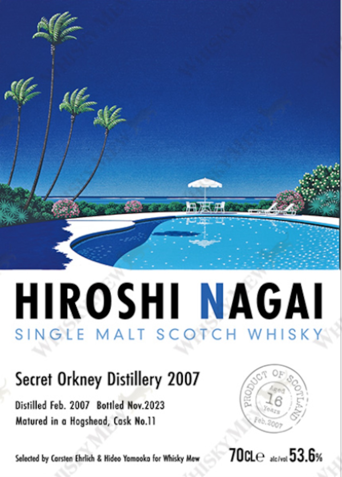 シークレットオークニー2007 16年ホグスヘッド/永井博ラベル