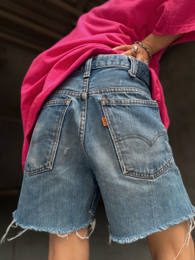 （PT1061）70's levis 519 cutoff made in USA