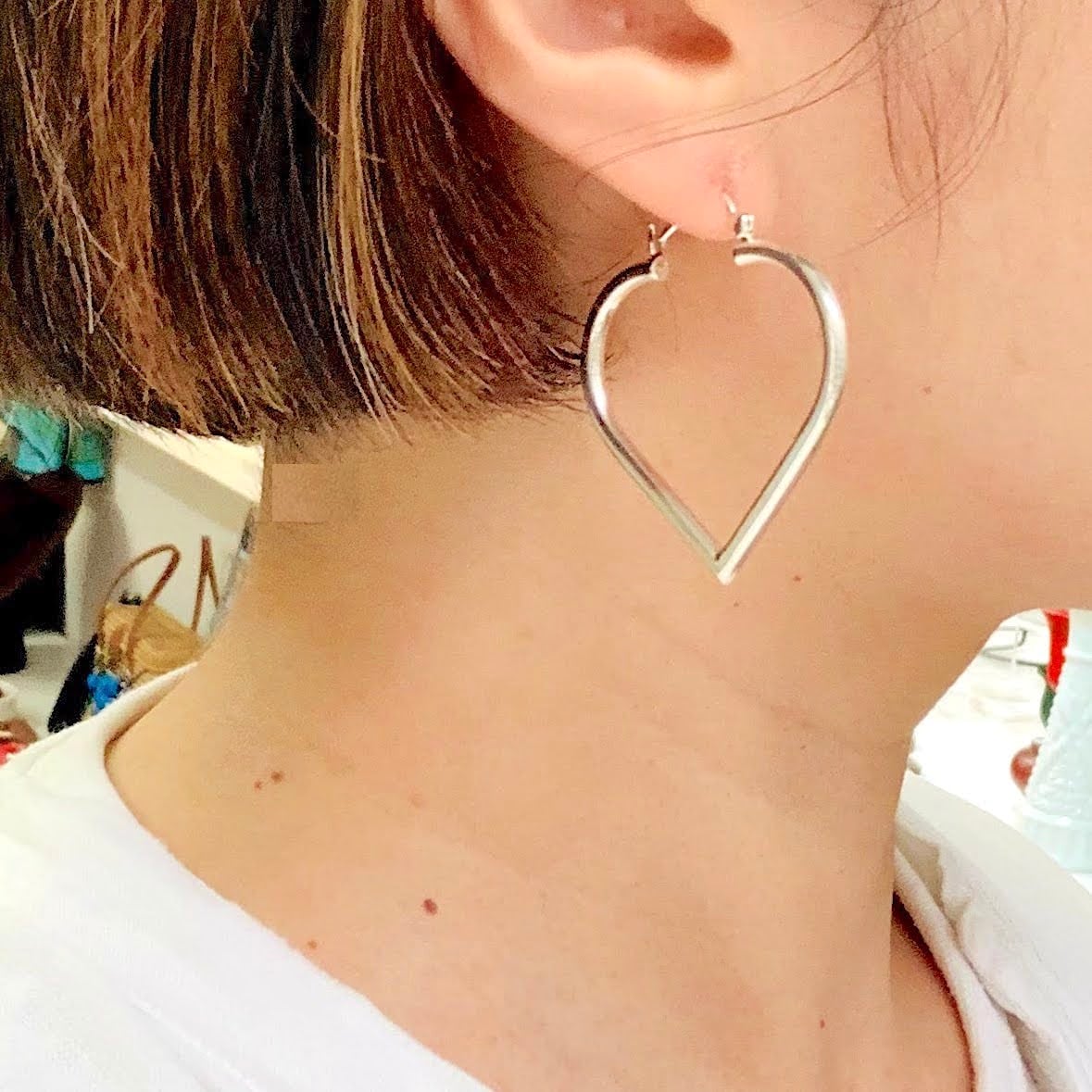 シルバー925 ハートフープピアス | Milo Antiques & Vintage シルバー925 ハートフープピアス | Milo Antiques & Vintage