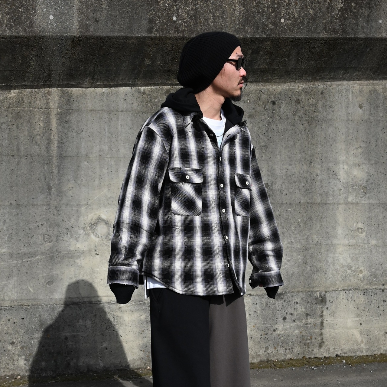 Leh / Hoodie Layered Shirts コーディネート