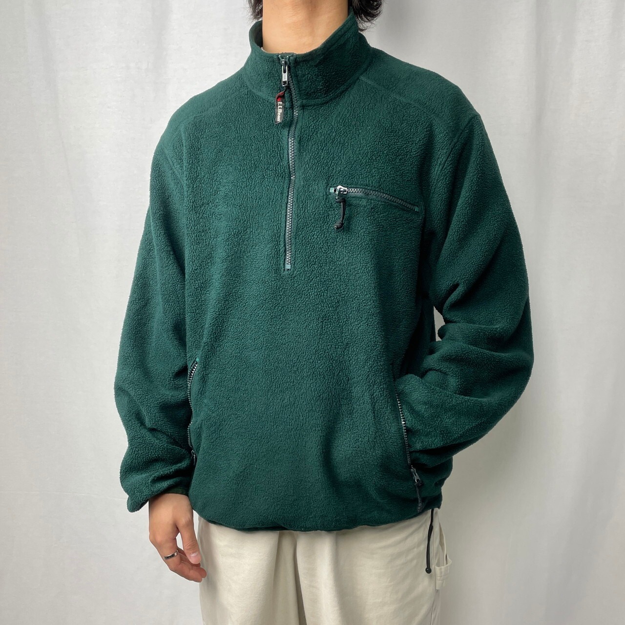 90年代 USA製 L.L.Bean OUTDOORS エルエルビーン フリースプルオーバー 
