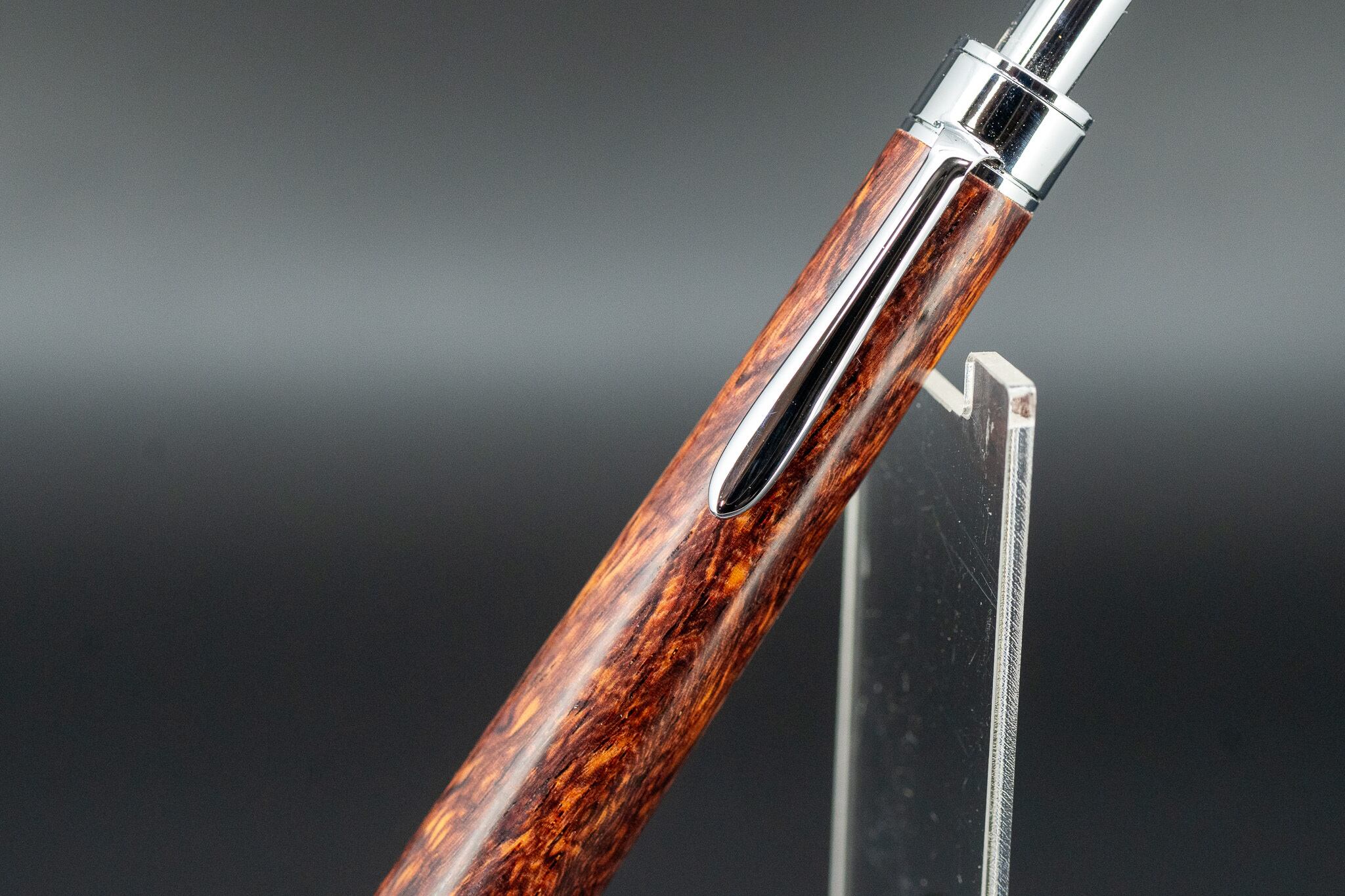 ※【東洋のローズウッド】 縞紫檀 朱雀杢 特上 silver MP