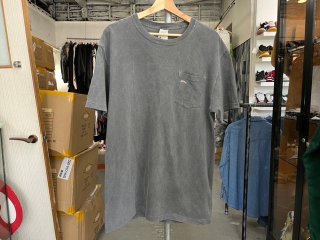 NOAH NYC OVERDYED POCKET TEE BLACK LARGE 08815