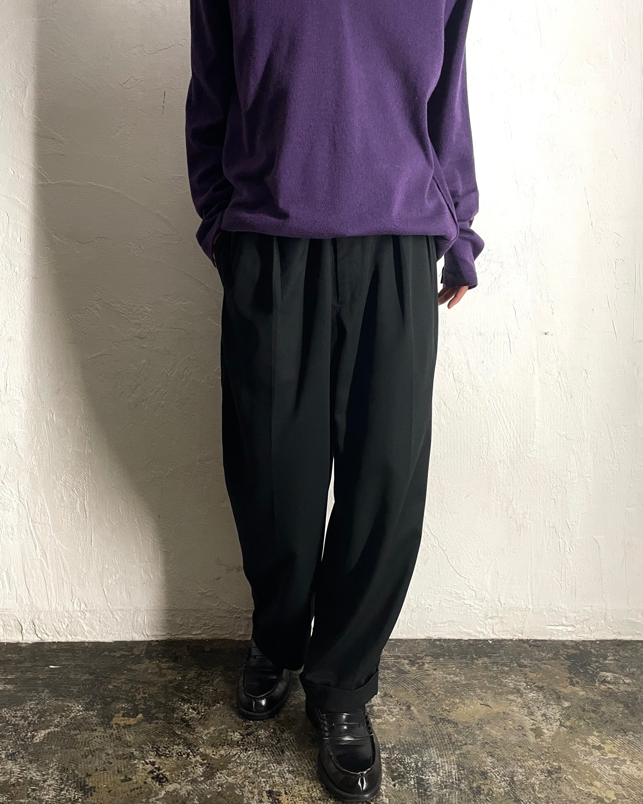 Ralph Lauren スラックス　ベルボトム　フレア　90s 90s Ralph Lauren Wide Poly Slacks | VOLAR
