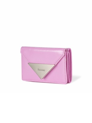 [FENNEC] CRINKLE TRIANGLE TRIPLE WALLET D - COOL PINK