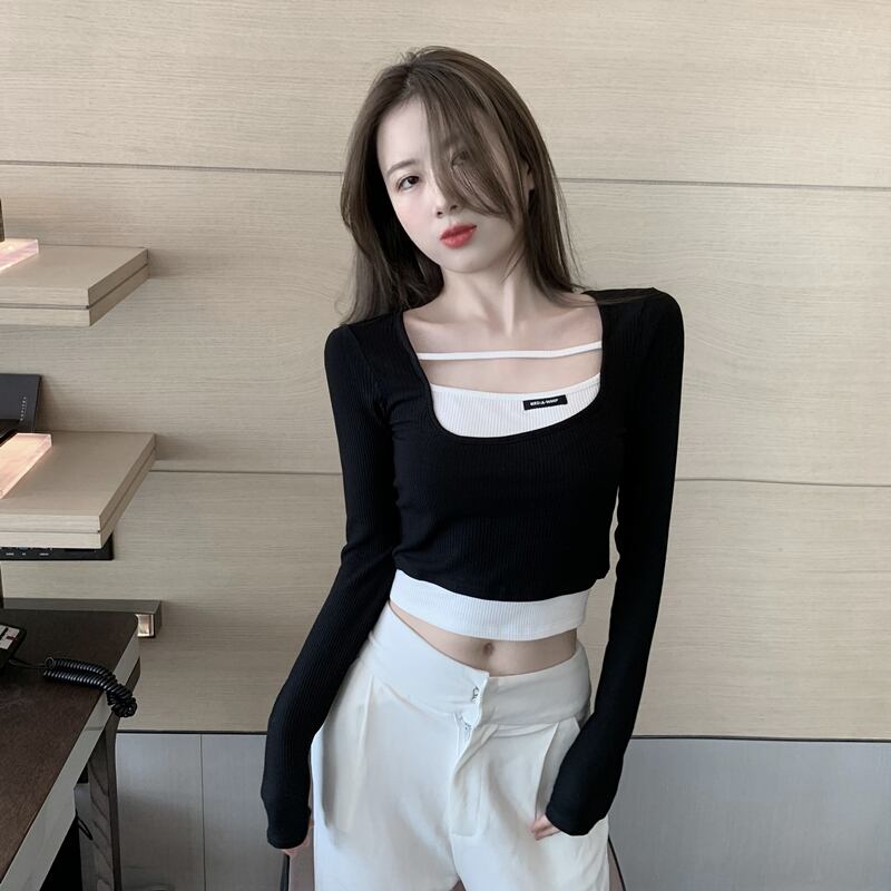 ニットセーター トップス ロング ブラックストロベリース86561508984