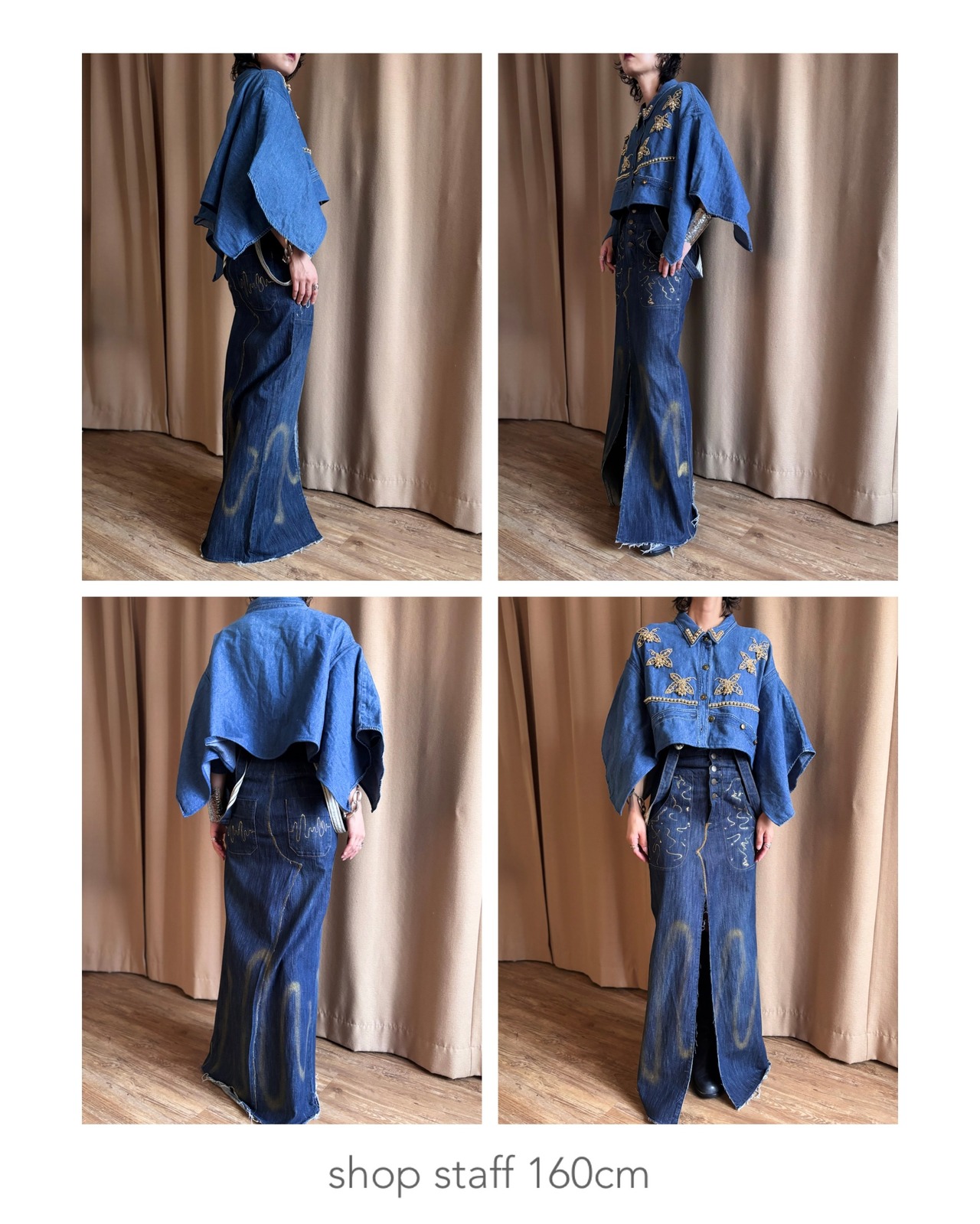 sculptural sleeve remake dungaree shirt-5172-8