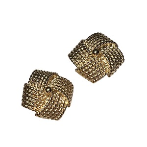 vintage GIVENCHY gold color metal earring