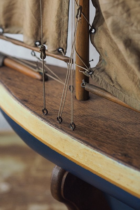 風を受けポンドヨット-antique pound yacht | アンティーク