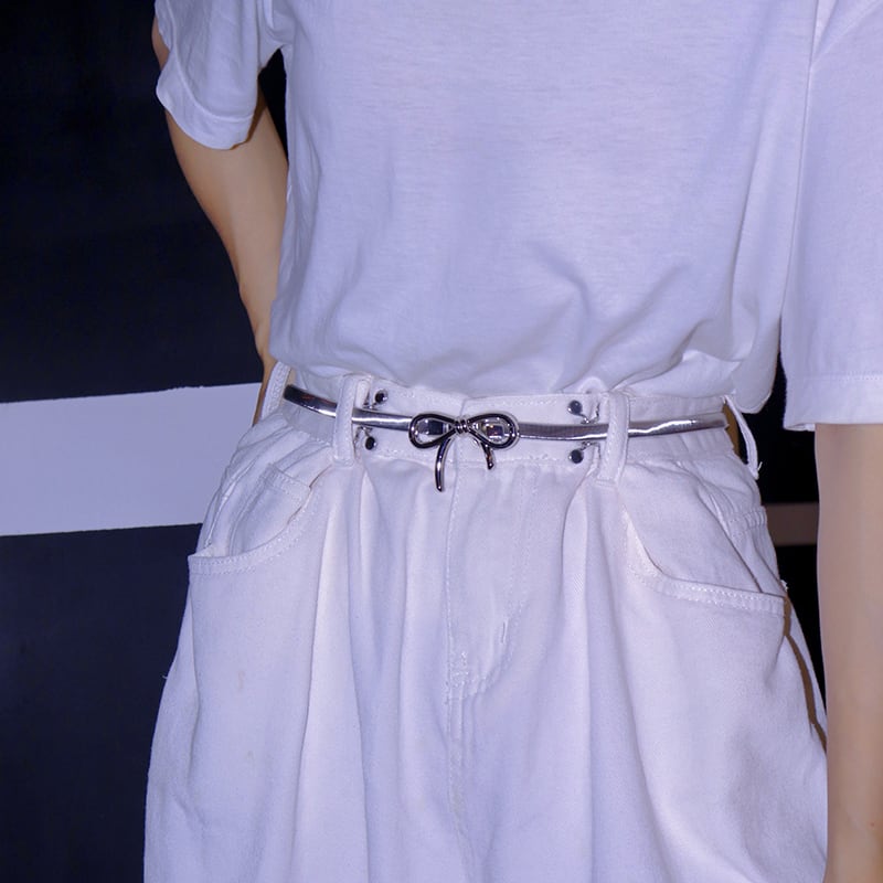 Alittlecuteシリーズ ベルト 小物 アクセサリー リボン シンプル ズボン ワンピース 合わせやすい Elegant