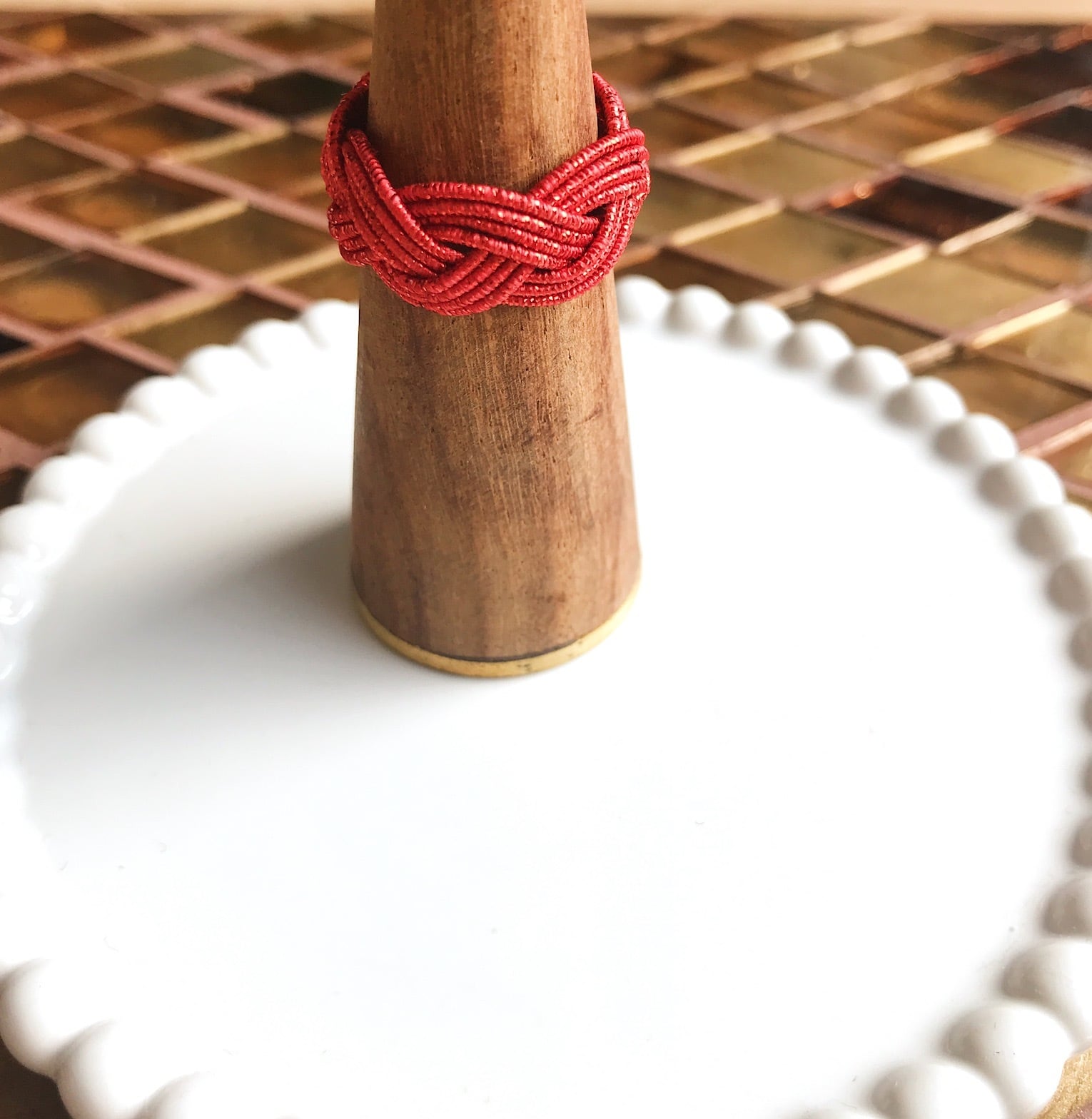 水引の指輪 シャイニーレッド | 水引東京〜ラナテラス〜