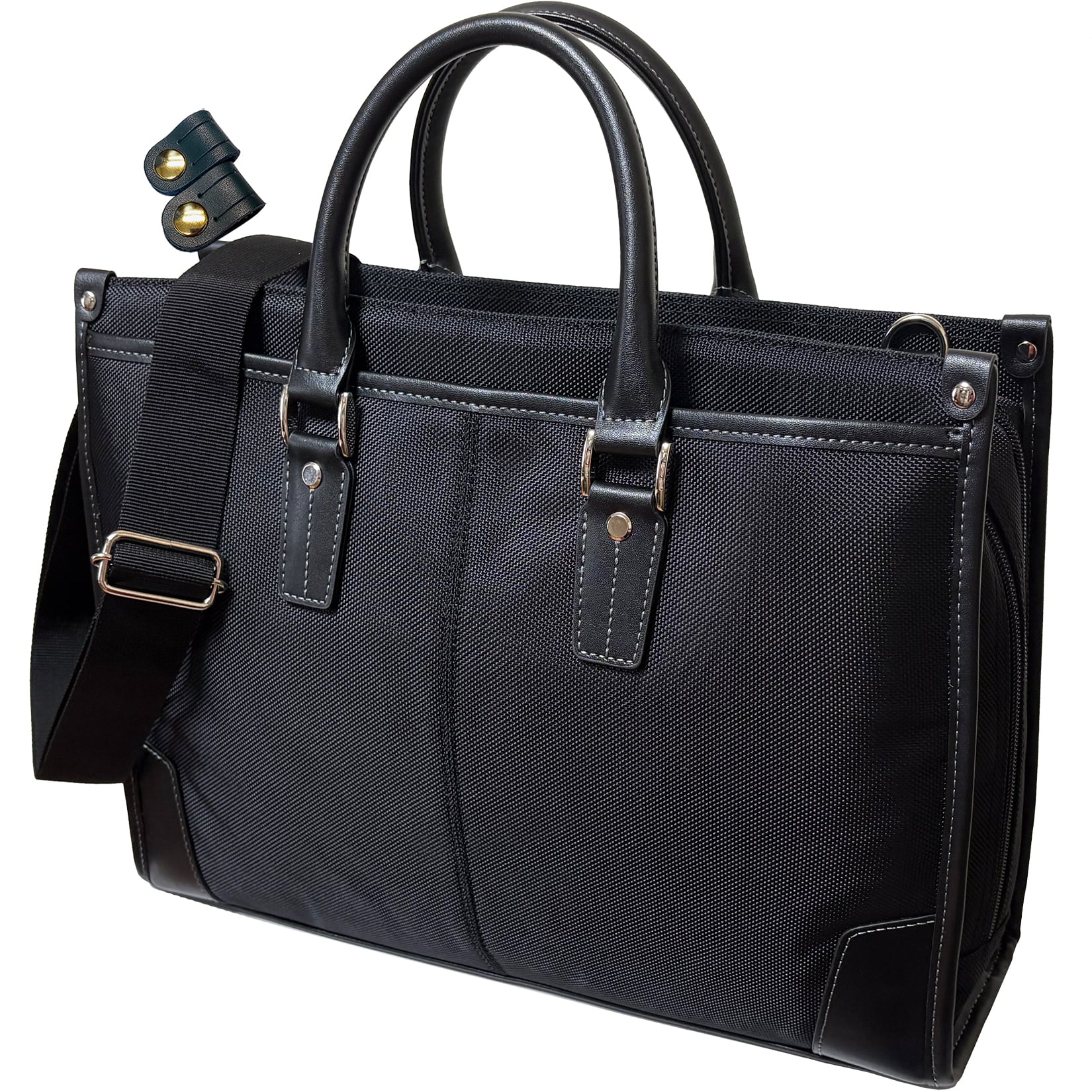 ビジネスバッグ 自立 A4ファイル対応 680g + 竹八謹製 牛革製ケーブル