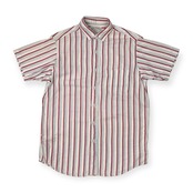 リーバイス LEVI STRAUSS リーバイ ストラウス ストライプ柄 半袖シャツ ワークシャツ サイズ M /ビンテージ/ホワイト×レッド×水色