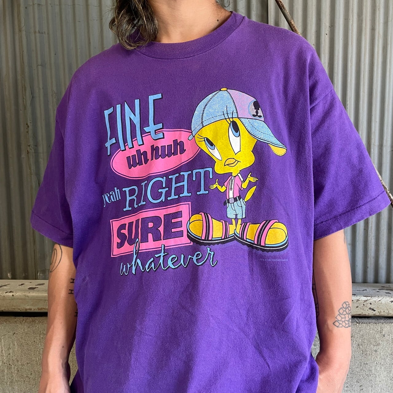 90年代 SUN sportswear LOONEY TUNES トゥイーティー キャラクタープリントTシャツ USA製 メンズXXL ヴィンテージ /eaa346962