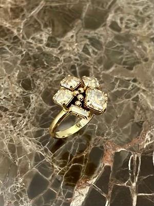 Crystal Flower gold〈Ring Small〉