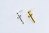 PI-020 BP Cross earring( 24K Gold Plated)