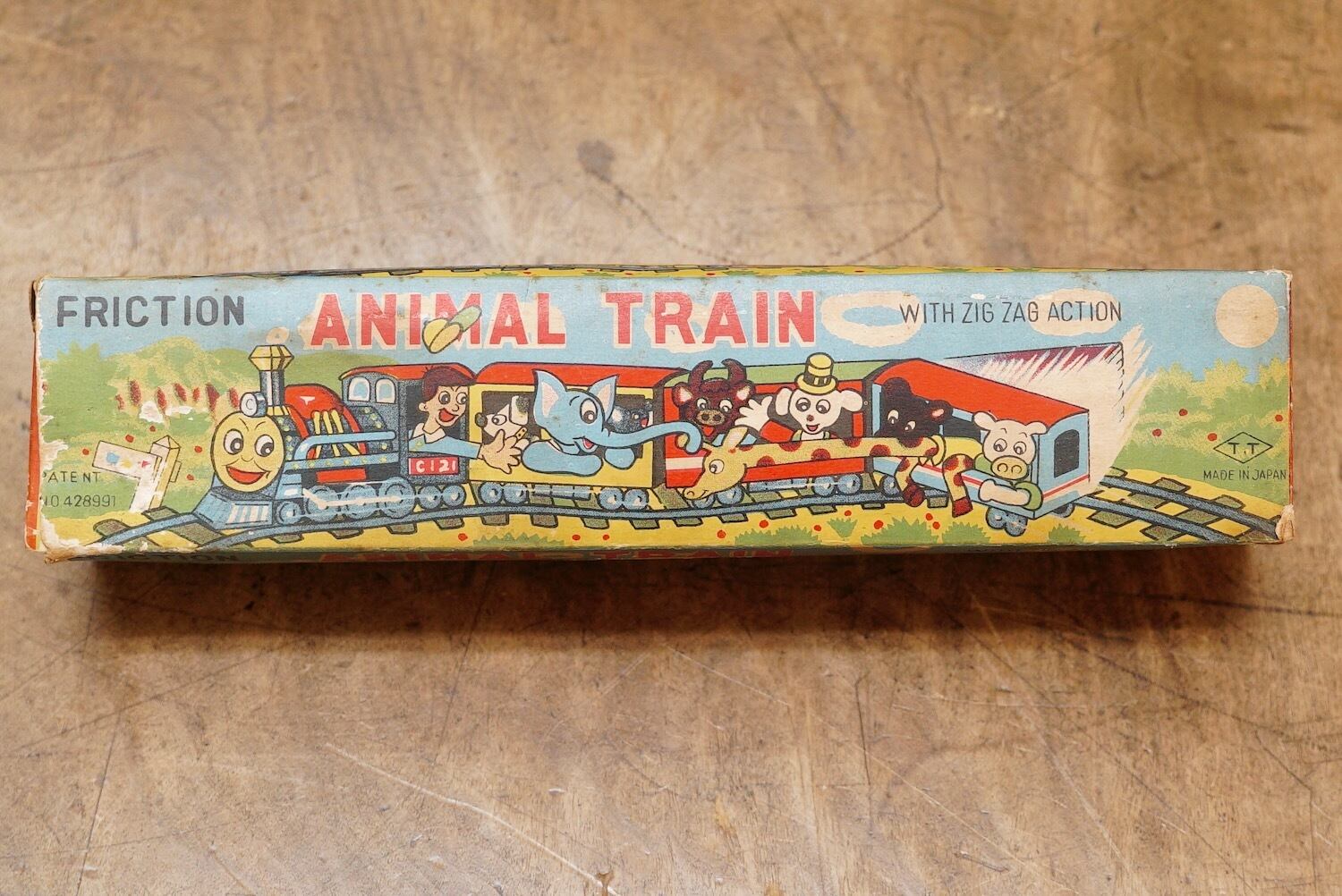 3032 FRICTION ANIMAL TRAIN WITH ZIG ZAG ACTION 動物 機関車
