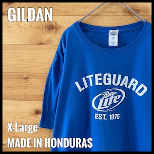 【GILDAN】ミラーライト ビール Tシャツ ロゴ Miller Lite XL ビッグサイズ US古着 アメリカ古着