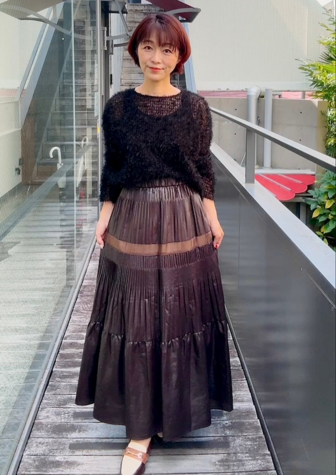 ★新作★ Lallia M'u (ラリア・ムー) ティアードプリーツグロースカート 【2513800】