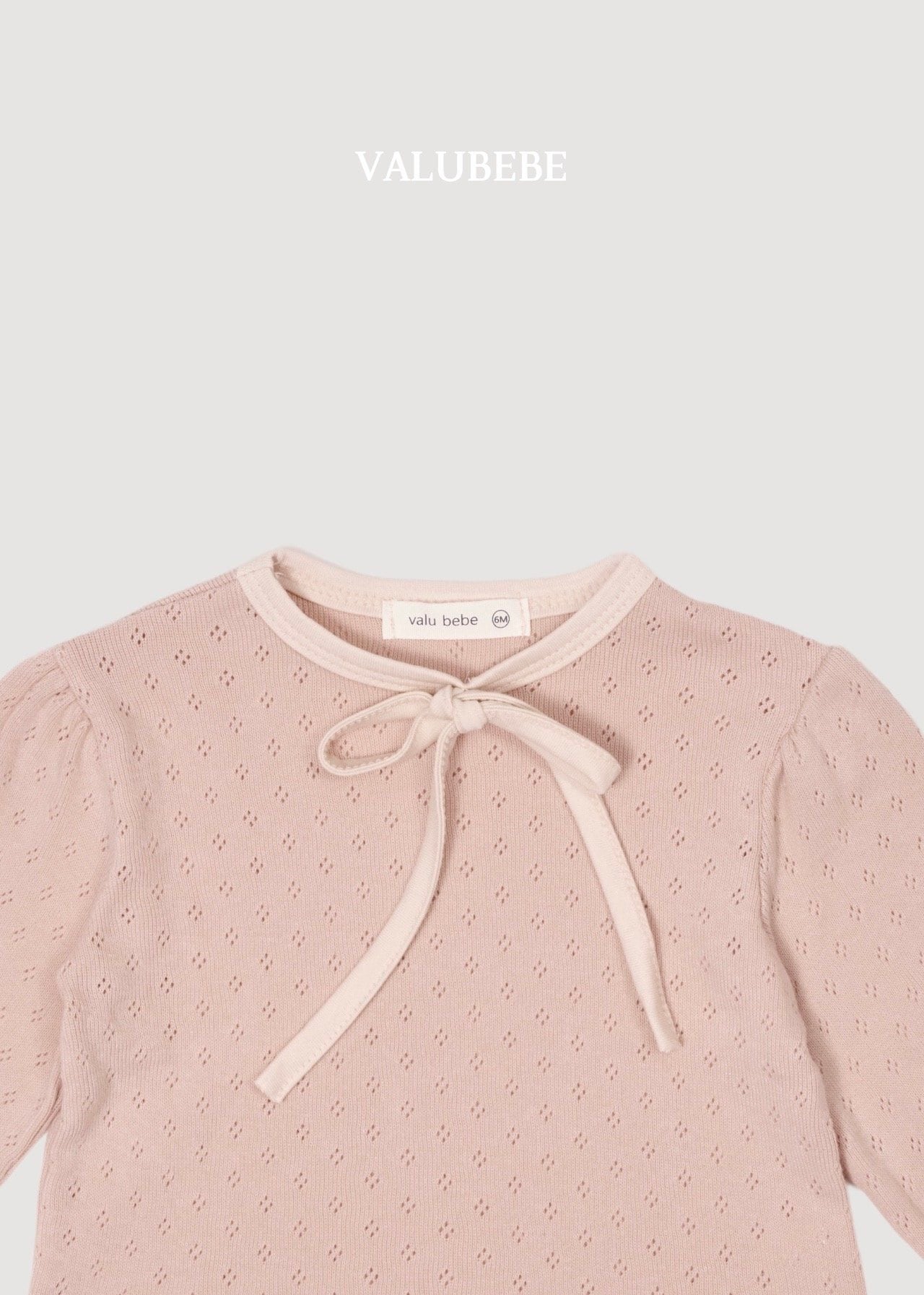 送料無料【予約】/ クリーミーリボンパフTシャツ/ valubebe