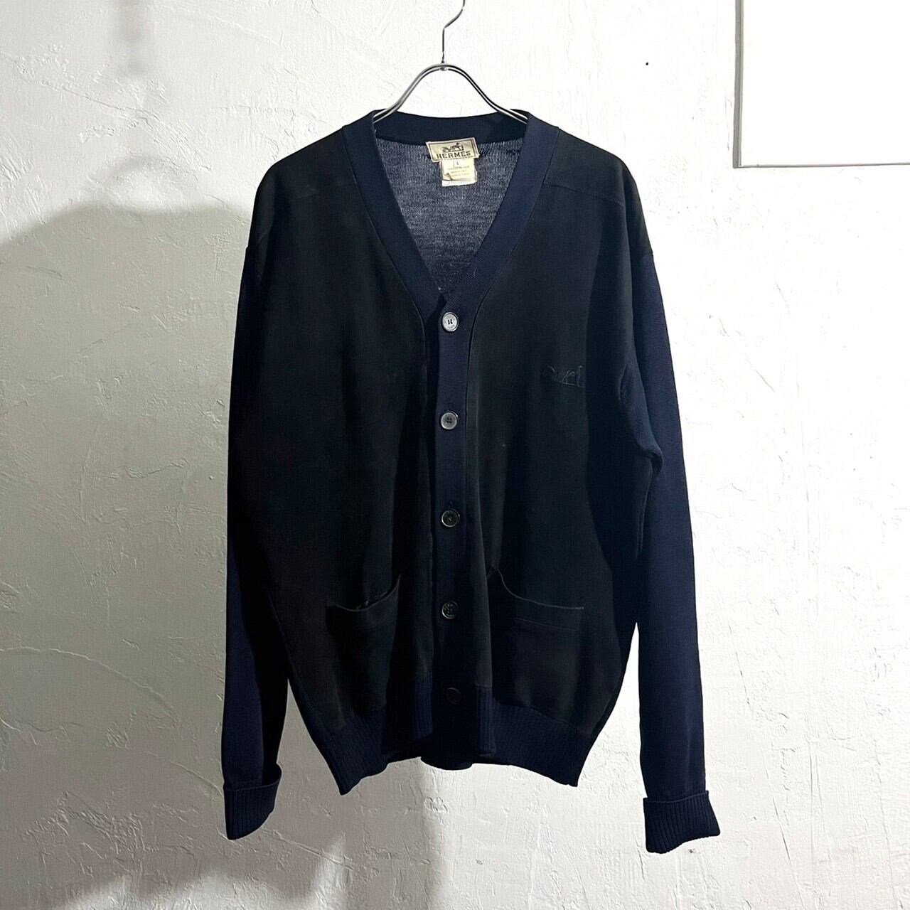 OLD HERMES Wool Cardigan "Ovine Lether"