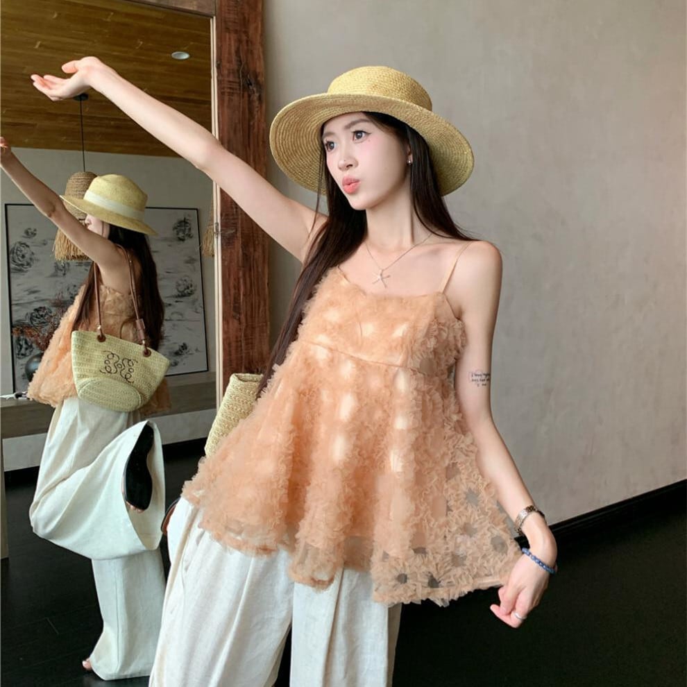 tops】チュールキャミブラウス M31577 | nanastyle