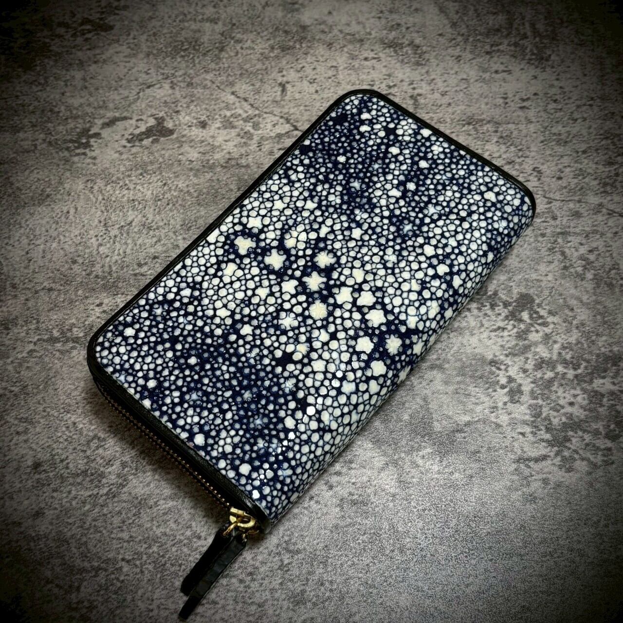 ☆スタースティングレイ 長財布 ダブルジップ大容量☆ スタースティングレイ 長財布 エイ革 一枚革 ガルーシャ