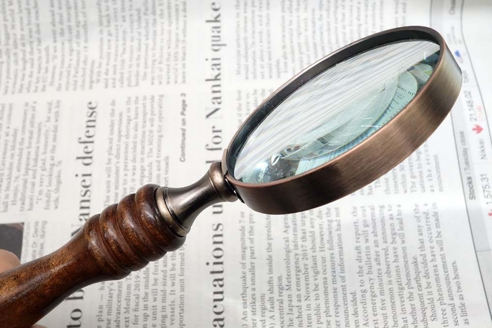 ハンドルーペ 72mm 拡大鏡 目に優しい3倍レンズ ビンテージ加工した