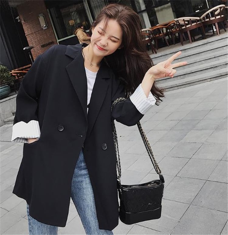 【トレンドスタイルに】スーツ コート 旅行 春 秋 新作 怠惰な風 学生 ゆったりする