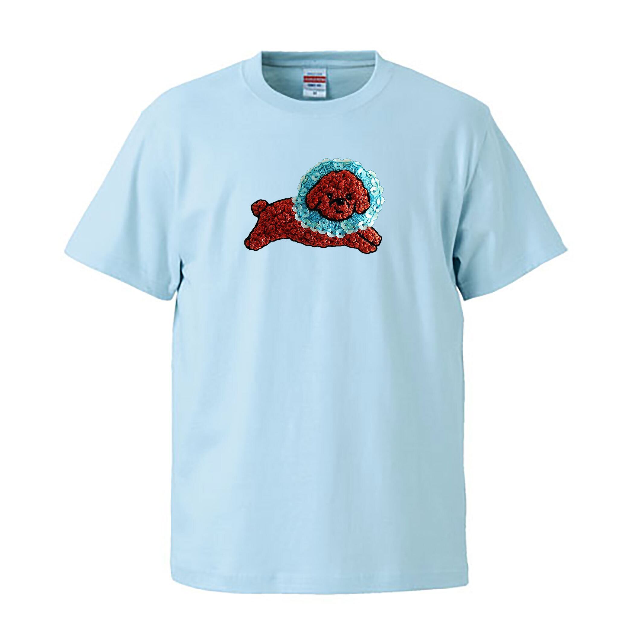 トイプー / Tシャツ / なかしまともみ /  -NATURAL/GRAY/LIGHTBLUE-