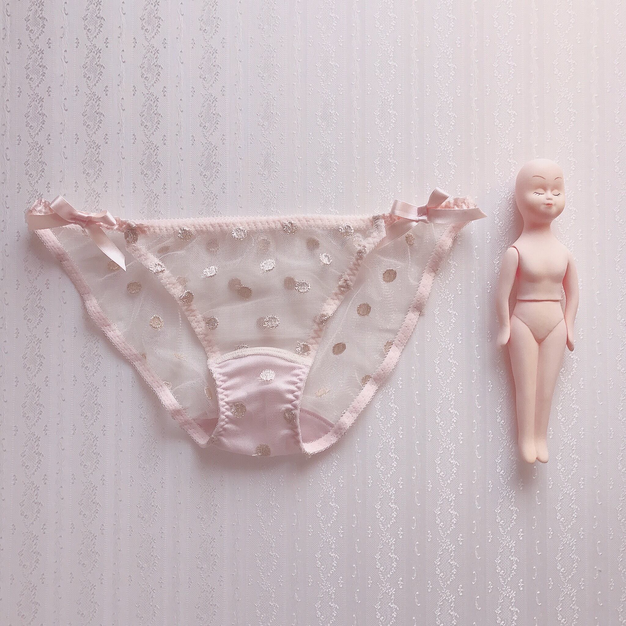 Champagne Dot Tulle Panty