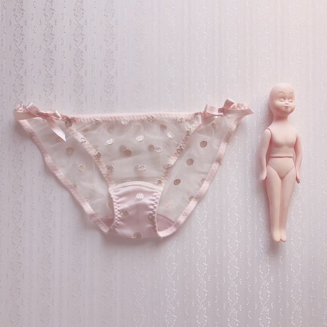 Champagne Dot Tulle Panty