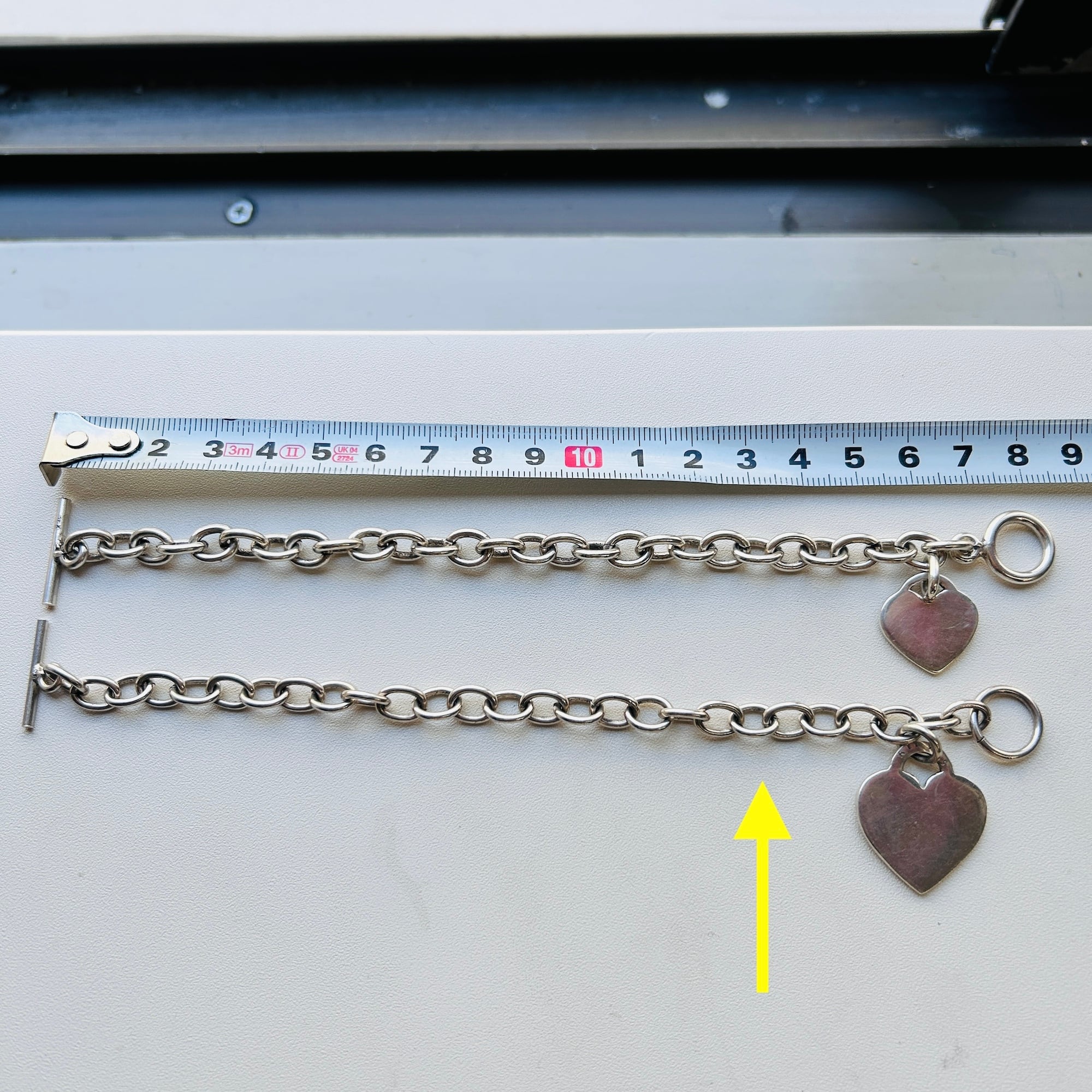 ATI-Mexico シルバー925 ハートタグトグルチェーンブレスレット ATI-Mexico シルバー925 ハートタグトグルチェーンブレスレット