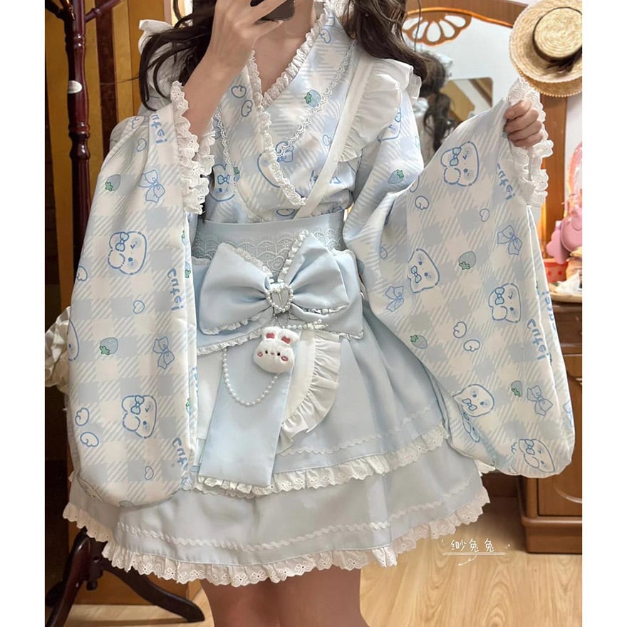 楽天市場】メイド服 ロリータ ワンピース 長袖 ネコエプロンロリータ