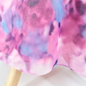 【フラダンス衣装】パープル ワンピース ドレス 紫 グラデーション ピンク オフショルダー 透け感 華やか 鮮やか フリル 水色