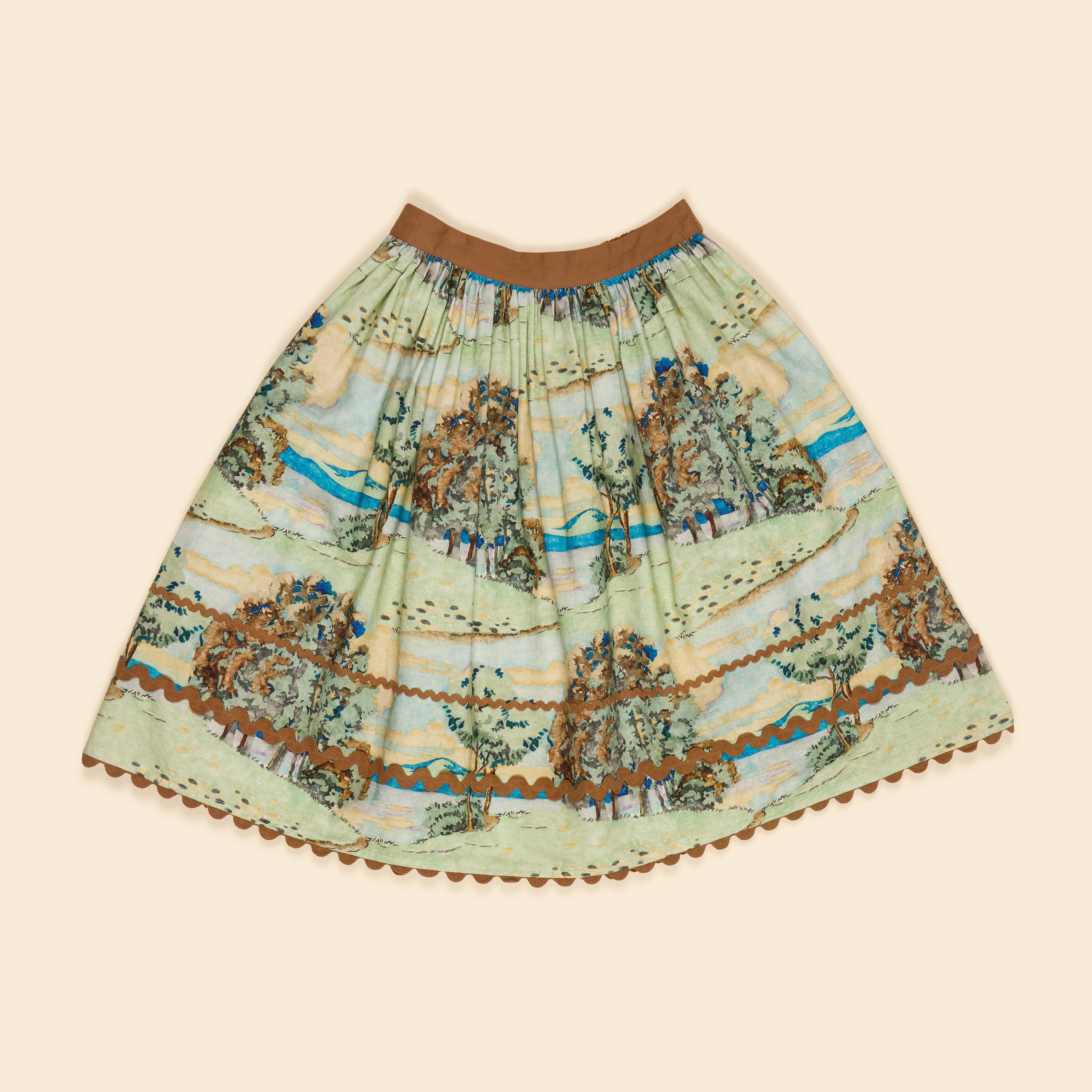 【APOLINA】26 FW Wendy Midi Skirt - Lakeview Scene