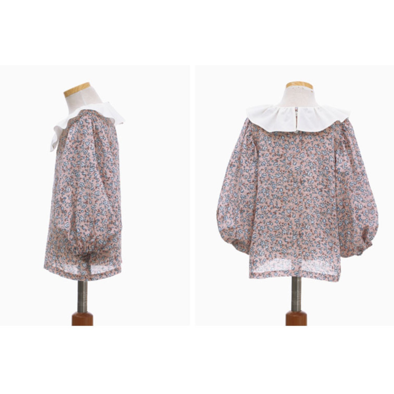 【予約販売】フリルカラーブラウス（長袖）｜90〜150サイズ｜商用利用OK
