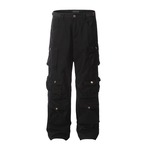 Multi-pocket wide-leg cargo pants ◇3color H0724
