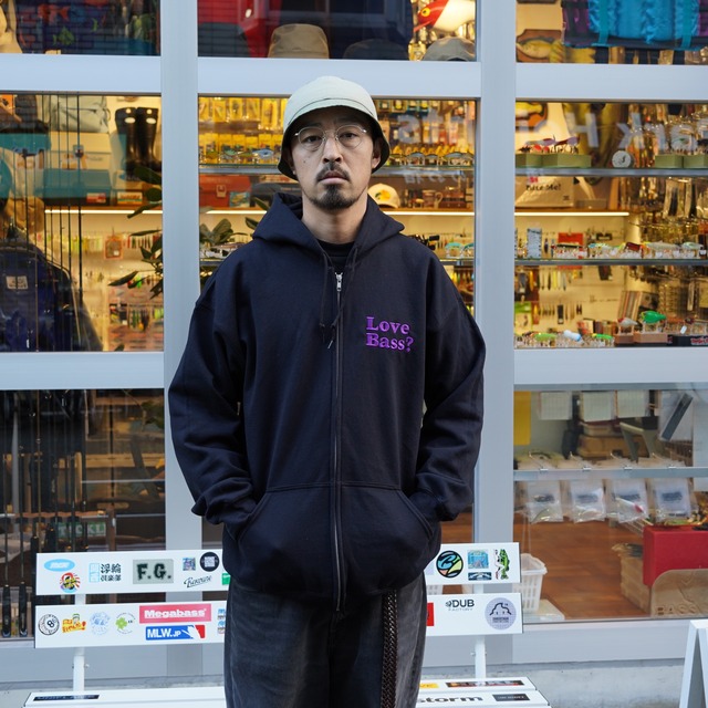 50%OFF!!　TASF / Love Bass? フルジップパーカー / Black