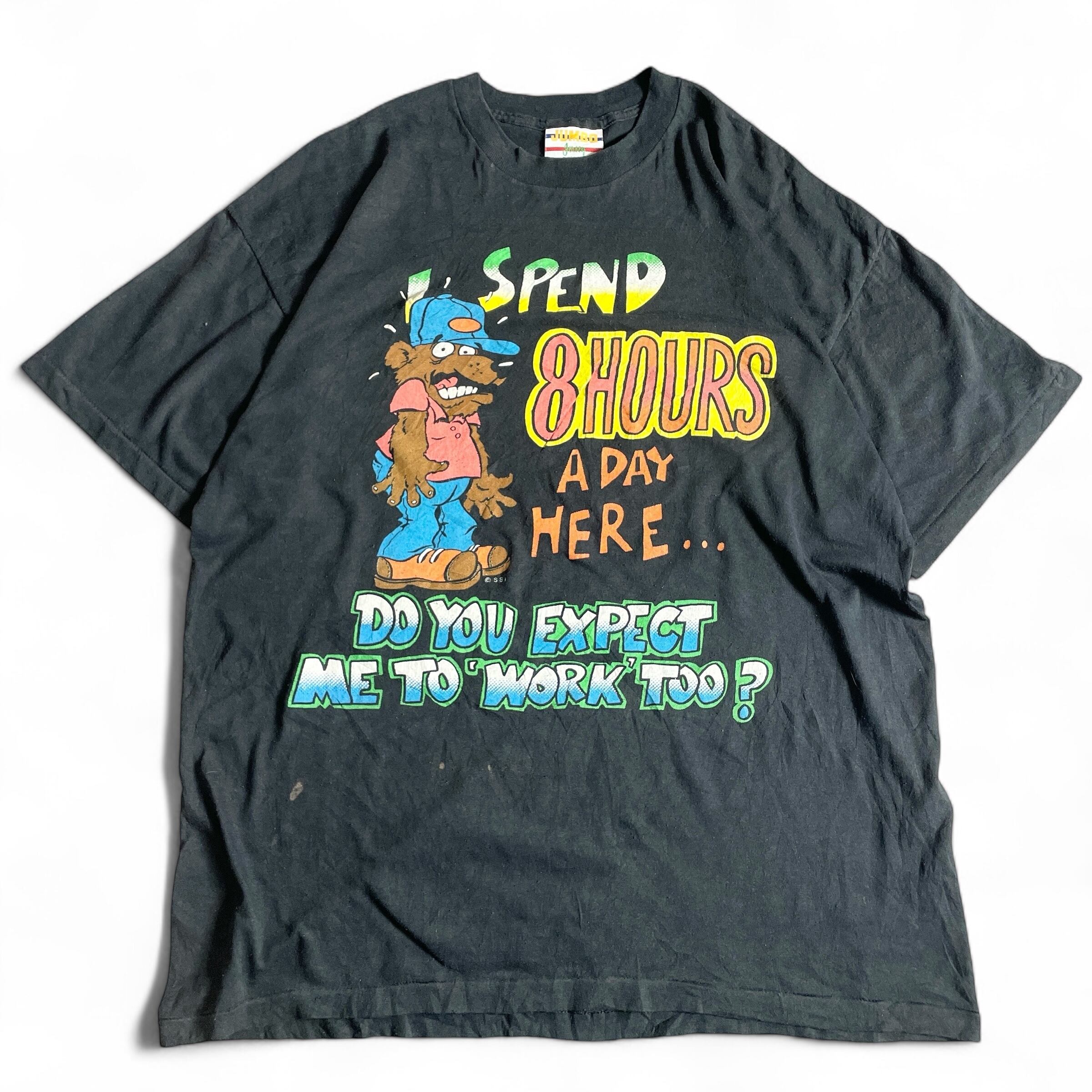 90s USA製 メッセージ Tシャツ vintage ブラック