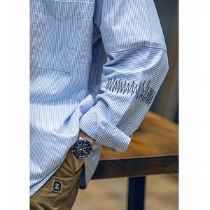 Wave stitch sleeve design shirt 1339