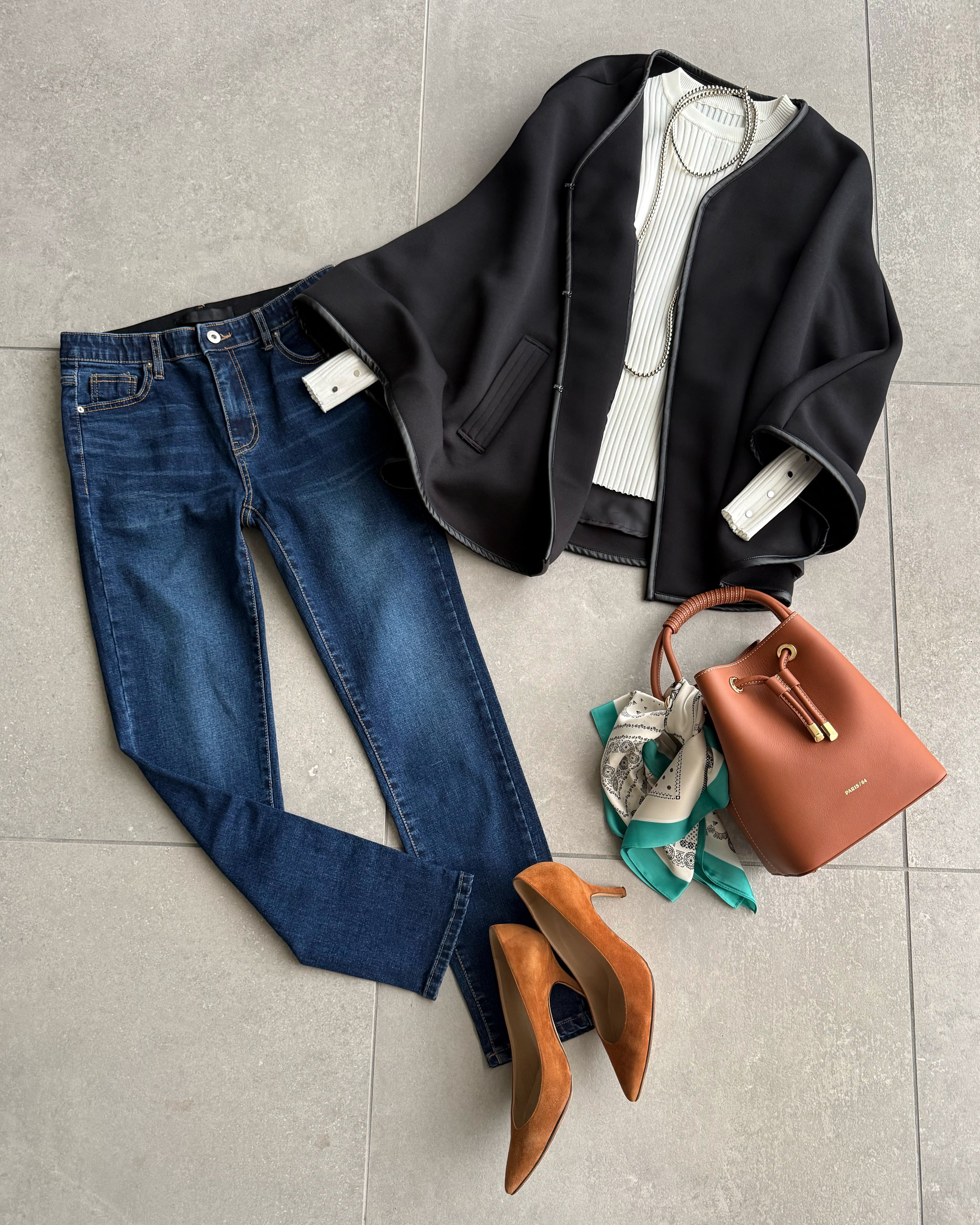 SYSORUS×akko3839 ボタンアレンジラウンドネックリブニット 821094-1