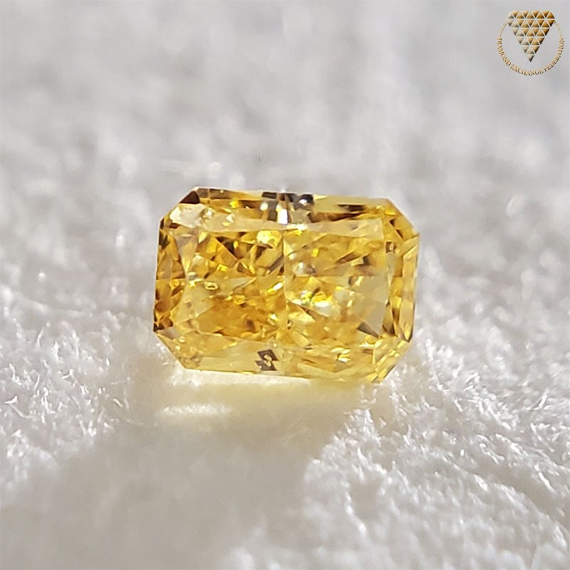 イェローダイヤモンドルース/F.INTENSE YELLOW/0.127 ct.