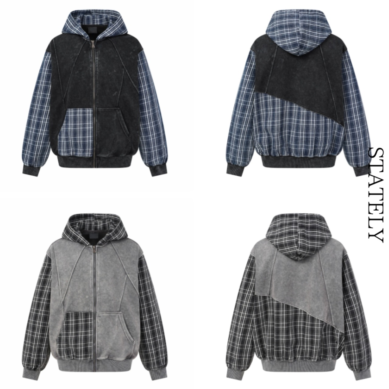 Plaid Docking ウォッシュドジップ ジャケット/2color_O97・画像13