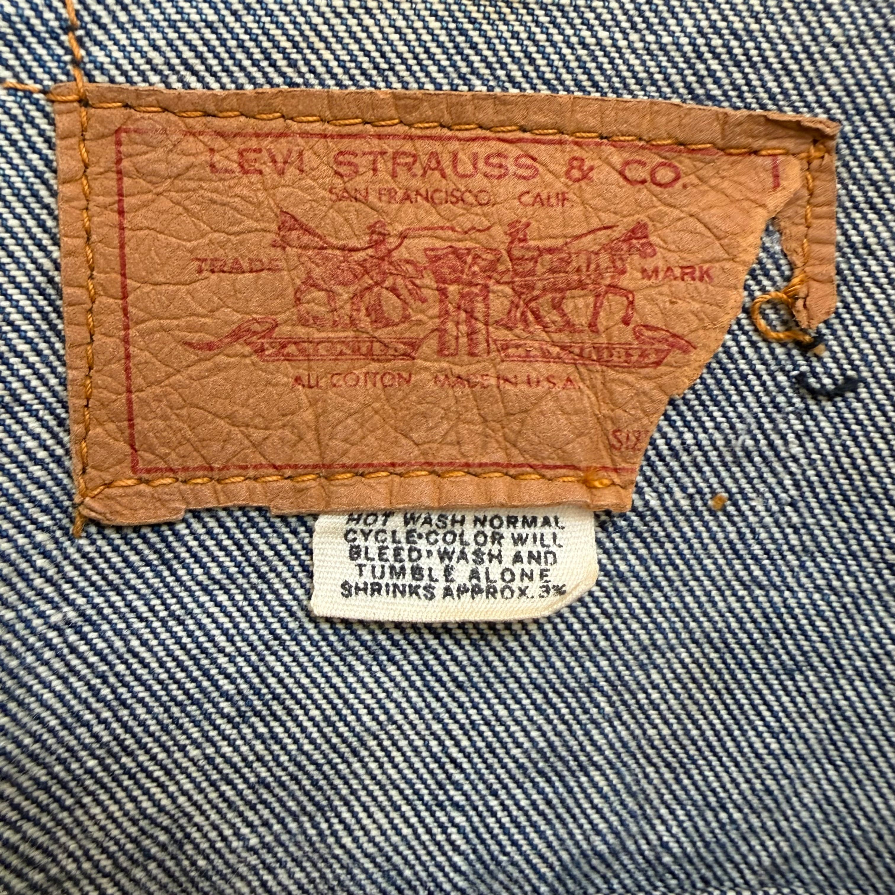60s-70s Levi's デニムジャケット ヴィンテージ ケアタグ付き 短丈
