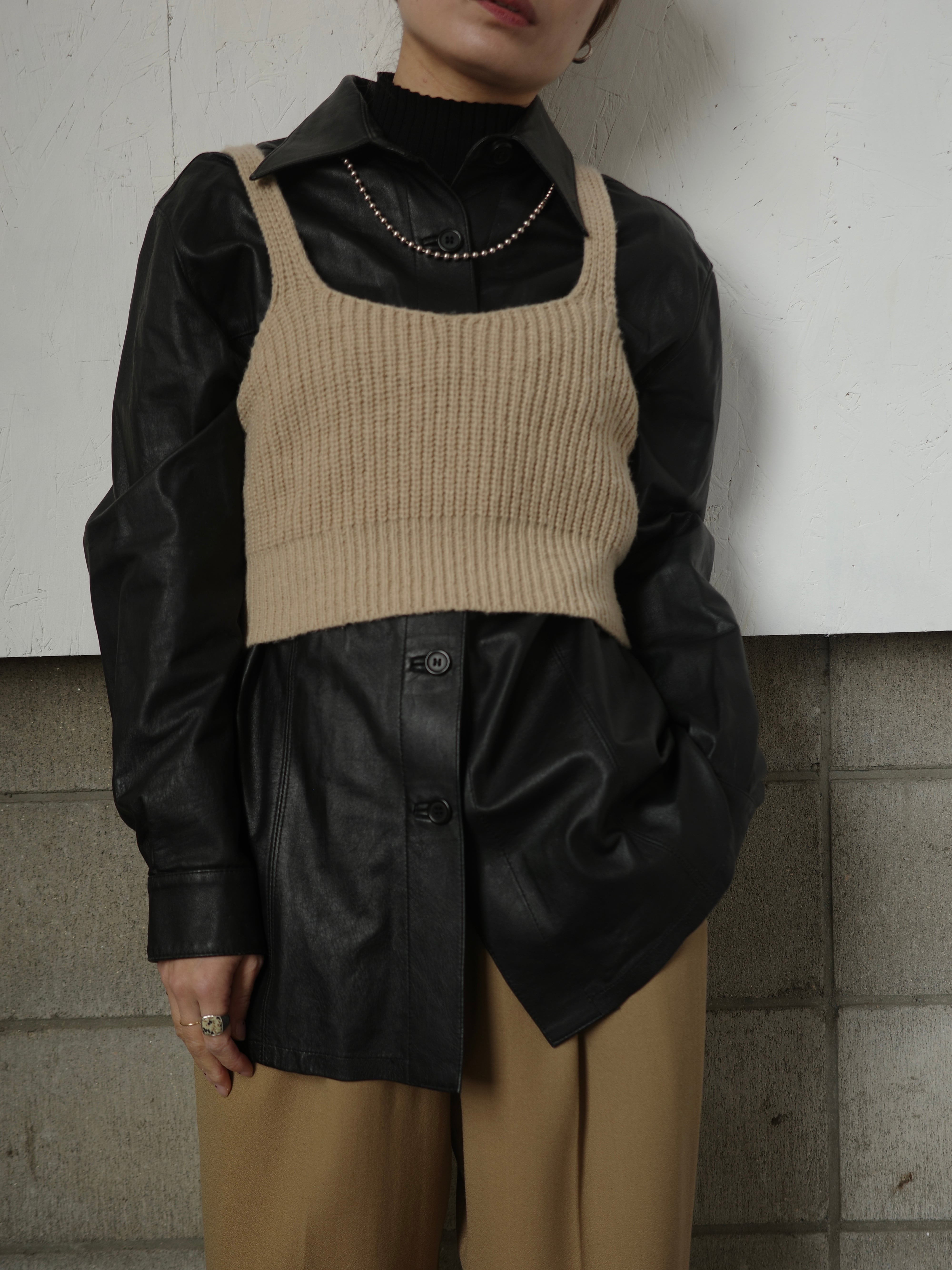 vintage>knit bustier | CherLife