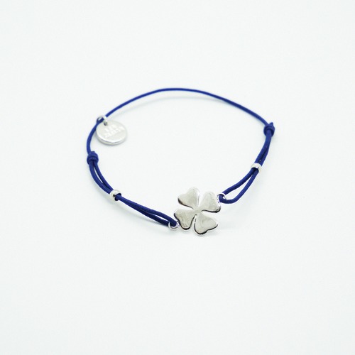 Clover Code Bracelet｜Silver x Navy