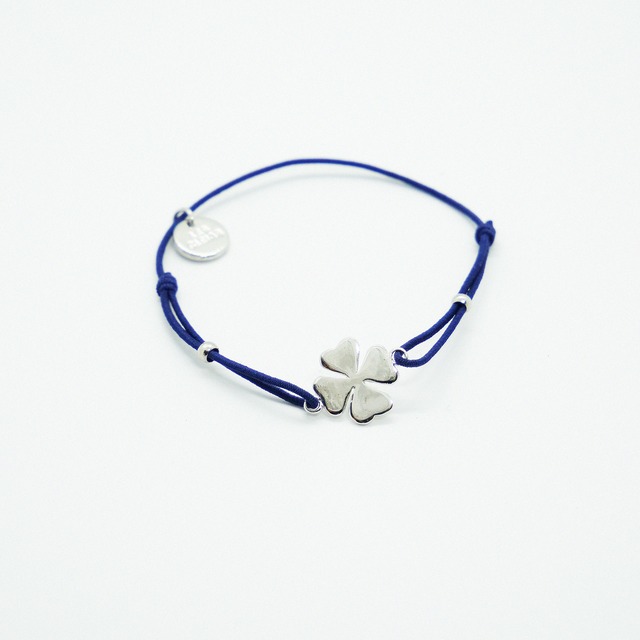 Clover Code Bracelet｜Silver x Navy