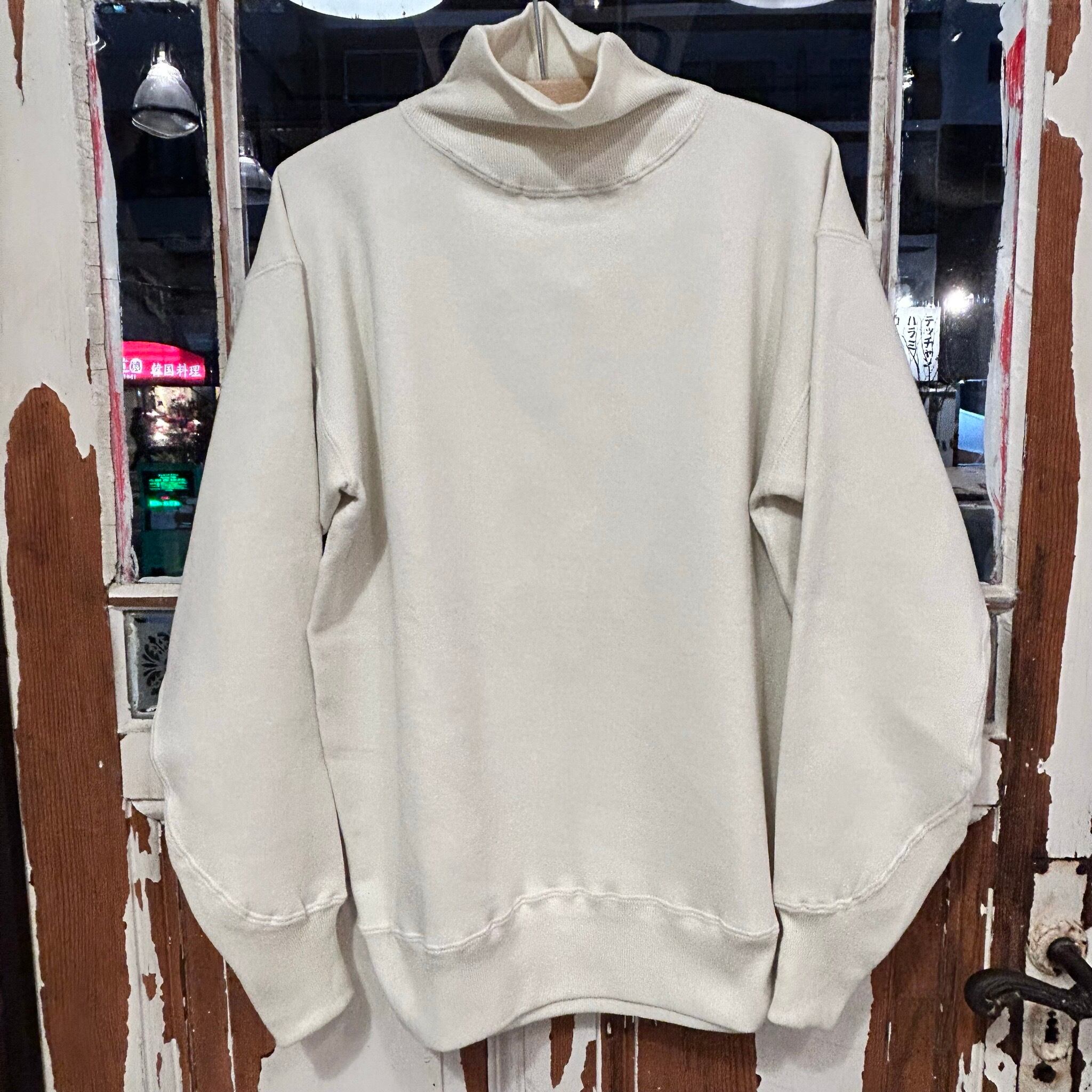 WAREHOUSE & CO.Lot 468 2本針ハイネック スウェット 杢グレー 