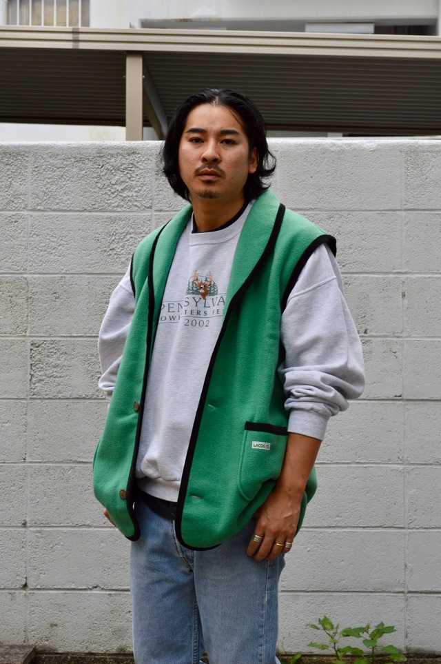 LACOSTE 70s-80s CHEMISE LACOSTE Home Fleece Vest Dead Stock ラコステ 1970 デッドストック フリースベスト